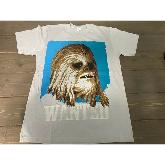 Star Wars Mens Medium Wanted Chewbacca Graphic Print T-Shirt - Excellent WT - Picture 1 of 4